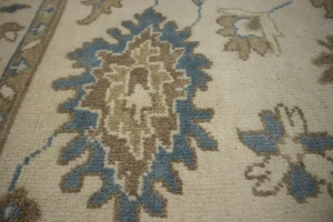 Cream Floral 8X10 Oushak Chobi Oriental Rug