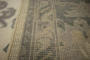 Cream Gray Floral 8X10 Oushak Chobi Oriental Rug