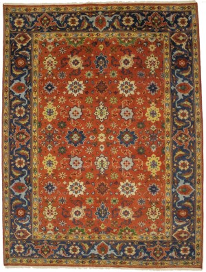 Orange Floral 9X12 Indo-Mahal Oriental Rug