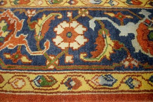 Orange Floral 9X12 Indo-Mahal Oriental Rug