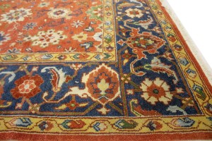 Orange Floral 9X12 Indo-Mahal Oriental Rug