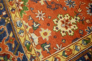 Orange Floral 9X12 Indo-Mahal Oriental Rug