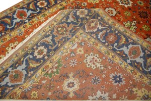 Orange Floral 9X12 Indo-Mahal Oriental Rug