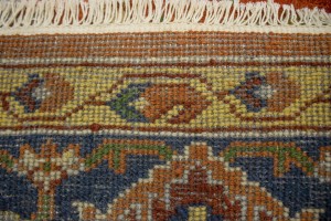 Orange Floral 9X12 Indo-Mahal Oriental Rug