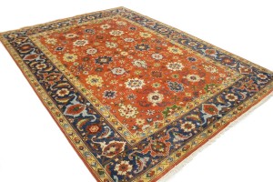 Orange Floral 9X12 Indo-Mahal Oriental Rug