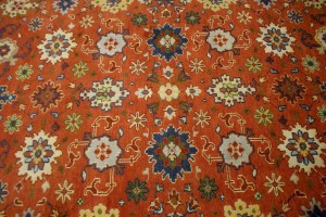 Orange Floral 9X12 Indo-Mahal Oriental Rug