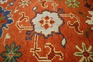 Orange Floral 9X12 Indo-Mahal Oriental Rug