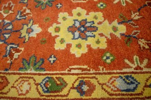 Orange Floral 9X12 Indo-Mahal Oriental Rug