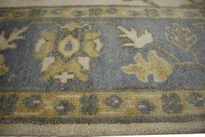 Cream Floral 8X10 Traditional Oushak Chobi Oriental Rug