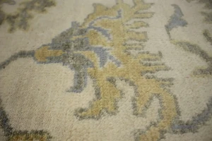 Cream Floral 8X10 Traditional Oushak Chobi Oriental Rug