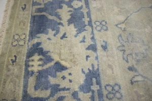 Beige Floral 7X10 Oushak Chobi Oriental Rug
