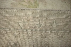 Light Gray Floral 8X10 Oushak Chobi Oriental Rug