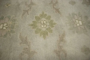 Light Gray Floral 8X10 Oushak Chobi Oriental Rug