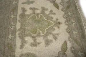 Light Gray Floral 8X10 Oushak Chobi Oriental Rug