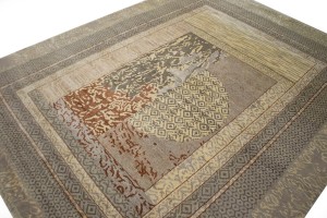 Multicolored Abstract 8X10 Oriental Modern Rug