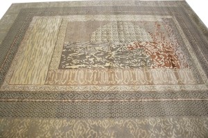 Multicolored Abstract 8X10 Oriental Modern Rug