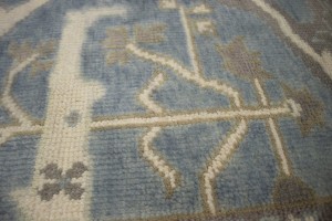 Blue Floral 5X8 Oushak Oriental Rug