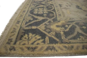 Beige Floral 5X8 Oushak Oriental Rug