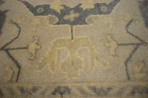 Beige Floral 5X8 Oushak Oriental Rug