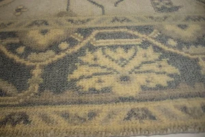 Beige Floral 5X8 Oushak Oriental Rug