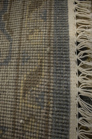 Gray Floral 6X9 Oushak Chobi Oriental Rug