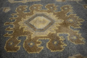 Gray Floral 6X9 Oushak Chobi Oriental Rug