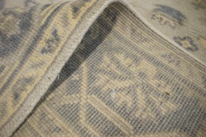 Beige Floral 5X8 Oushak Oriental Rug