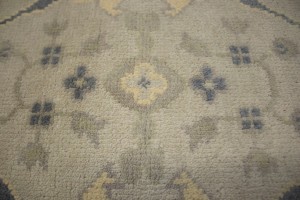 Beige Floral 5X8 Oushak Oriental Rug