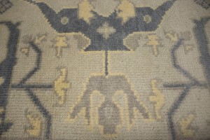 Beige Floral 5X8 Oushak Oriental Rug