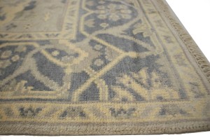 Beige Floral 5X8 Oushak Oriental Rug