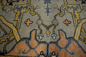 Gray Floral 9X12 Oushak Oriental Rug