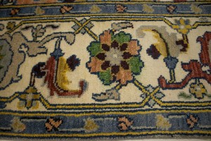 Gray Floral 9X12 Oushak Oriental Rug