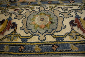 Gray Floral 9X12 Oushak Oriental Rug
