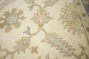 Muted Cream Floral 8X10 Transitional Oushak Chobi Oriental Rug