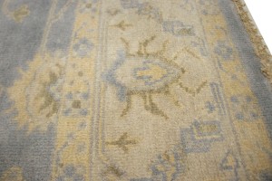 Gray Floral 8X10 Oushak Chobi Oriental Rug