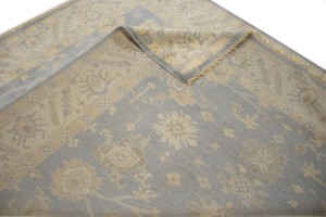 Gray Floral 8X10 Oushak Chobi Oriental Rug