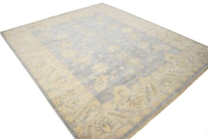 Gray Floral 8X10 Oushak Chobi Oriental Rug