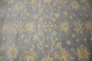 Gray Floral 8X10 Oushak Chobi Oriental Rug