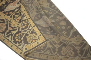 Muted Brown Floral 8X10 Oushak Oriental Rug