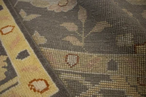 Muted Brown Floral 8X10 Oushak Oriental Rug