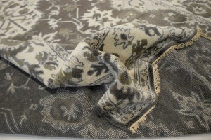 Brown Floral Casual 8X10 Oushak Chobi Oriental Rug