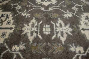 Brown Floral Casual 8X10 Oushak Chobi Oriental Rug