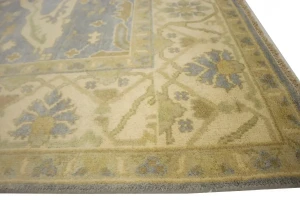 Gray Floral 8X10 Oushak Oriental Rug