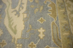 Gray Floral 8X10 Oushak Oriental Rug