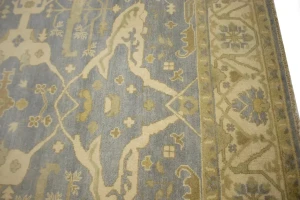 Gray Floral 8X10 Oushak Oriental Rug