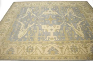 Gray Floral 8X10 Oushak Oriental Rug