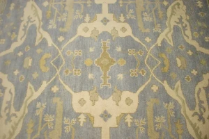 Gray Floral 8X10 Oushak Oriental Rug
