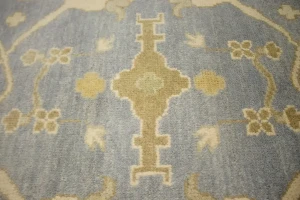 Gray Floral 8X10 Oushak Oriental Rug