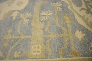Gray Floral 8X10 Oushak Oriental Rug