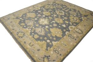 Gray Floral 8X10 Oushak Chobi Oriental Rug
